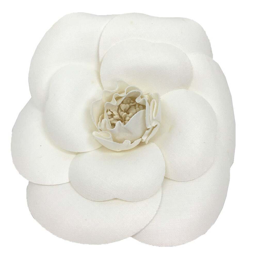 Chanel Camellia Corsage Brooch White #208707C56B - Picture 1 of 3